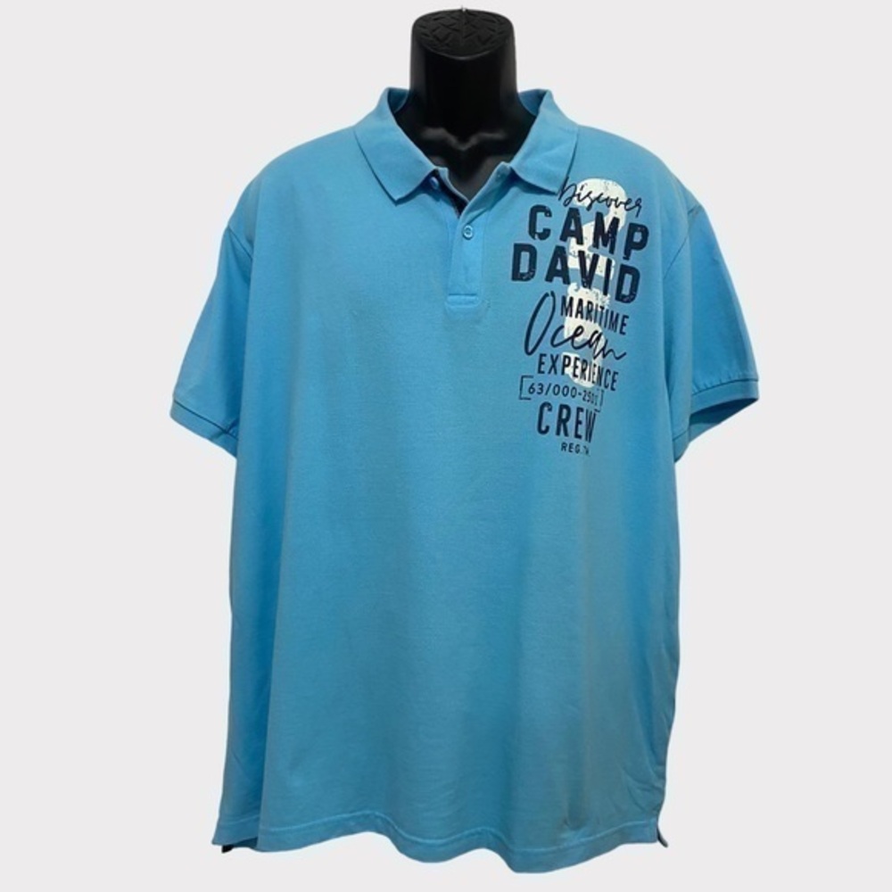 Camp David Blue Short Sleeve Maritime Crew Polo Shirt Size 3XL